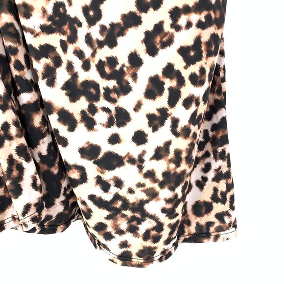 Swimsuits For All Swimsuit Women's Size 22 One Piece Skirted Leopard Print NEW - Picture 5 of 7